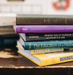 Stack of math books